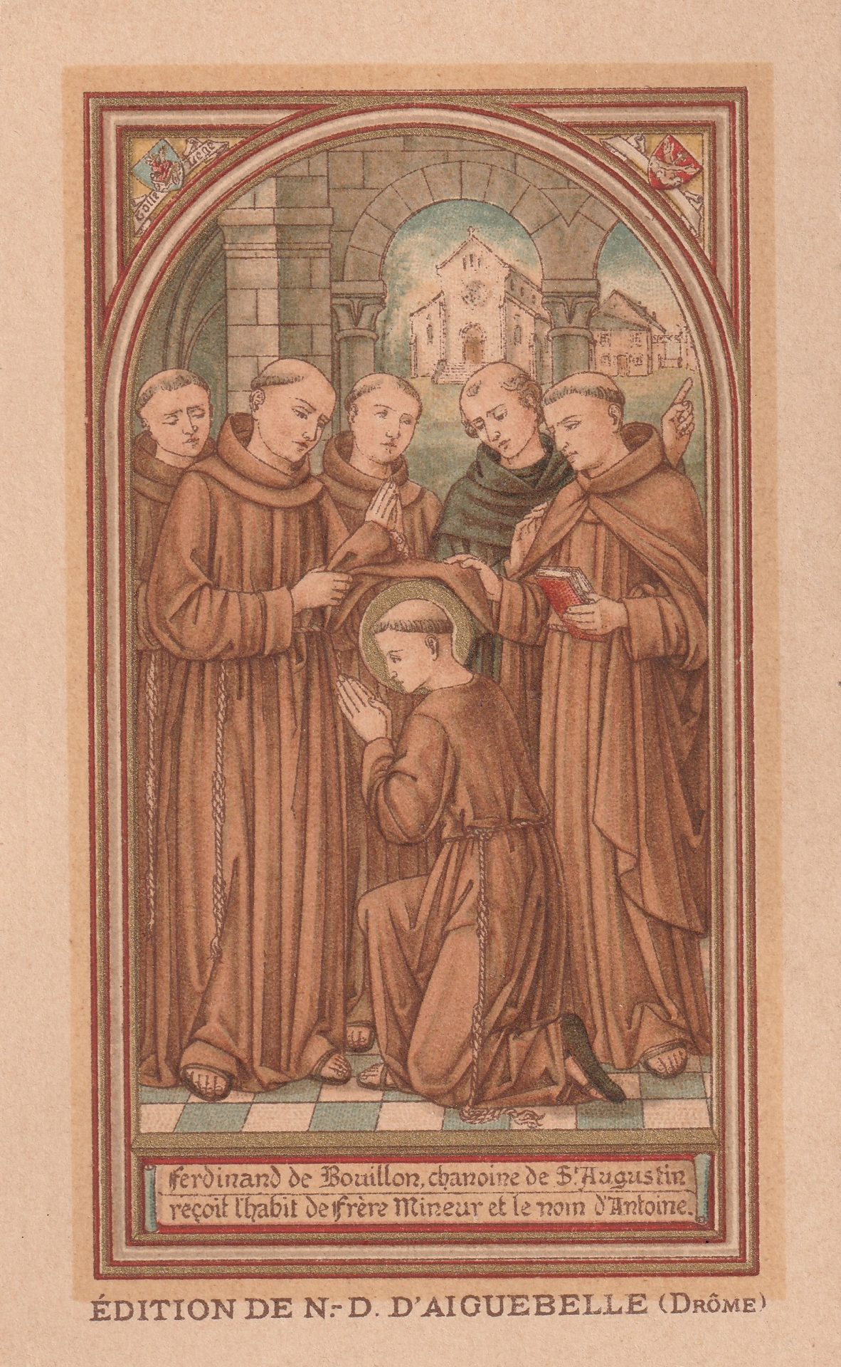 Fernando depone la veste degli agostiniani per vestire la tonaca francescana e cambia il suo nome in quello di Antonio
